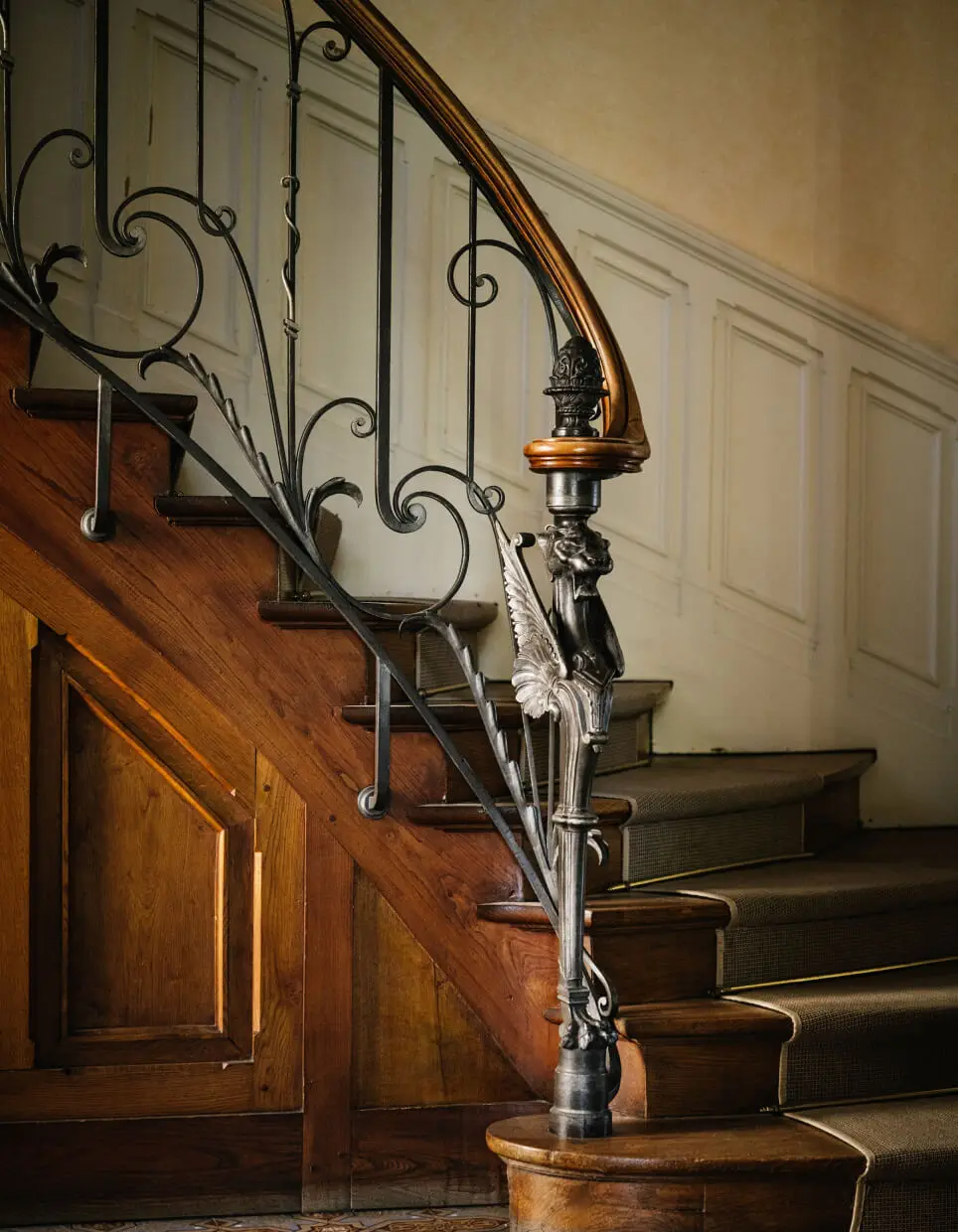 Détail escalier au Domaine Chanson